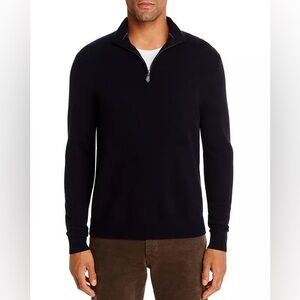 Bloomingdales Black Cashmere Quarter-Zip Sweater - Exclusive